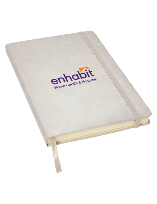 Granite Light Grey Hardcover Journal, 5.62 X  8.37 w/Enhabit Logo