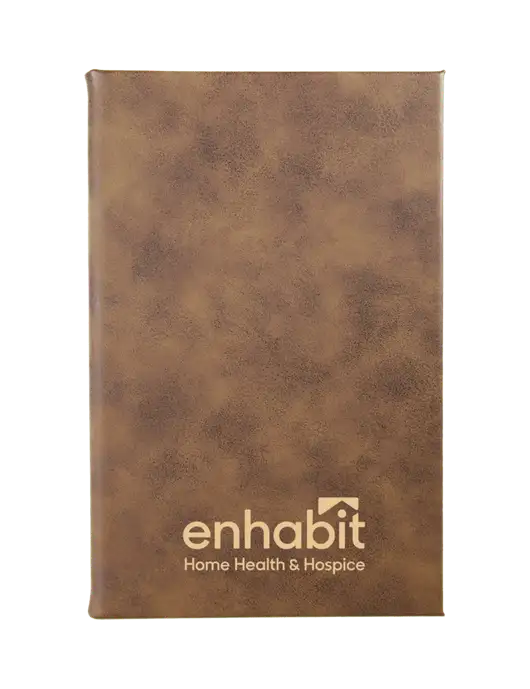 Rustic Leatherette 5.25 x 8.25 Journal w/Enhabit Logo