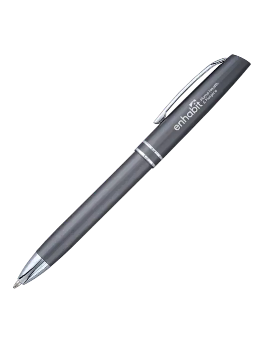 Gunmetal Anguilla Black Ink Pen w/Enhabit Logo