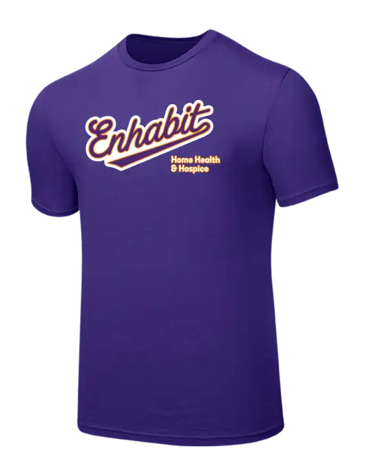 Seriously Soft Purple T-Shirt w/Enhabit Baseball Logo