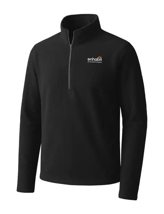 Black Microfleece 1/2 Zip Pullover w/Enhabit Logo