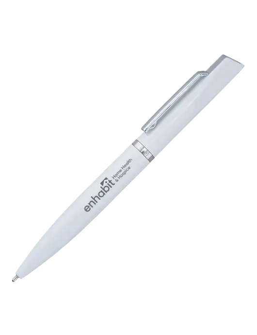Santos White Pen - Black Ink w/Enhabit Logo
