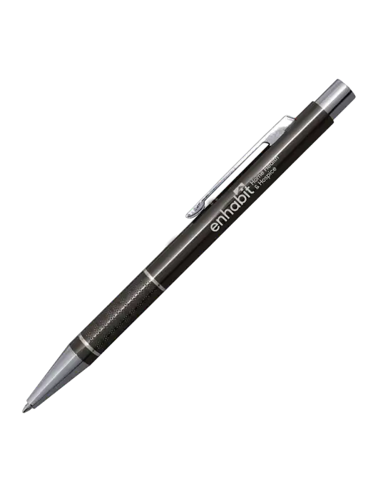 St George Gunmetal Pen - Blue Ink w/Enhabit Logo