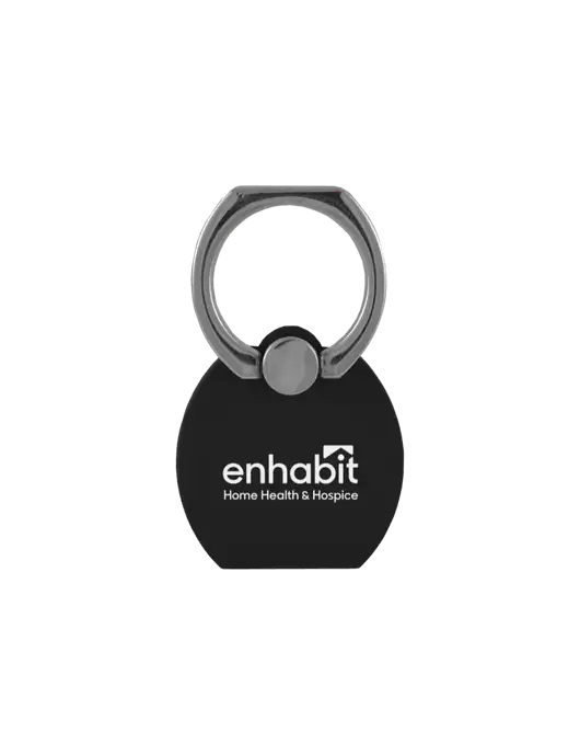 Black/Silver Phone Ring w/Enhabit Logo