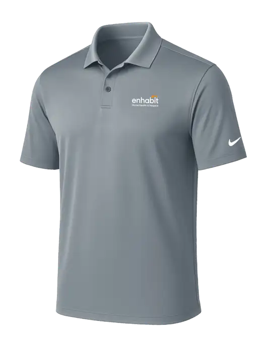 NIKE Medium Grey Victory Solid Polo w/Enhabit Logo