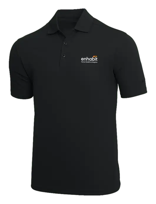 NIKE Black Dri-Fit Micro Pique Polo w/Enhabit Logo