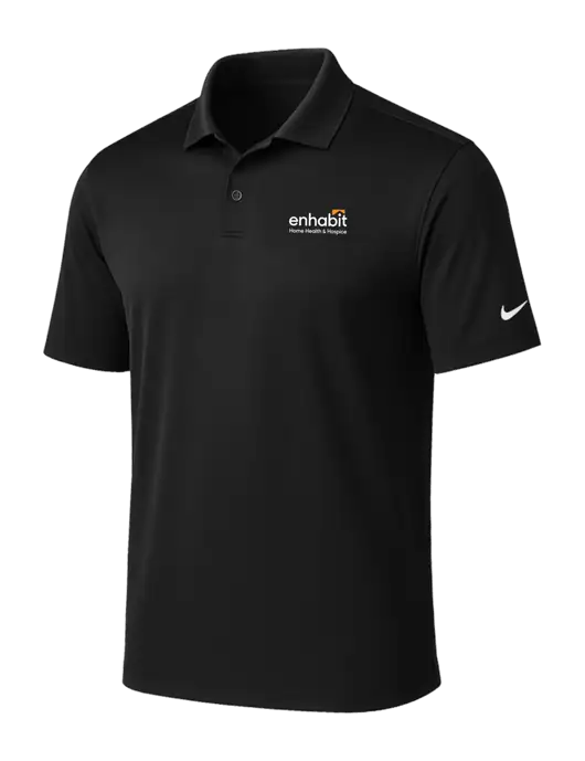 NIKE Black Victory Solid Polo w/Enhabit Logo