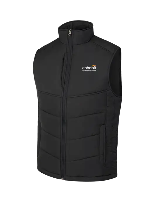 Black/Black Puffy Vest w/Enhabit Logo