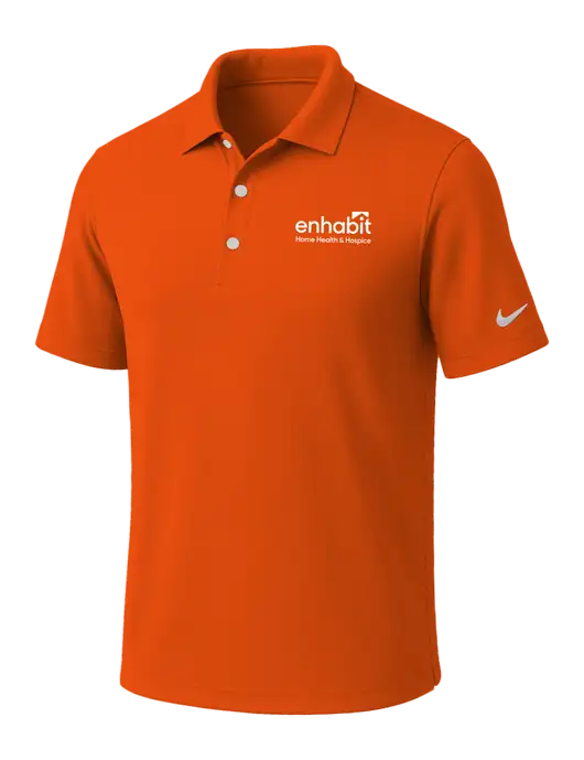 NIKE Orange Dri-Fit Micro Pique Polo w/Enhabit Logo