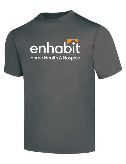 Dark Grey PosiCharge Competitor Tee w/Enhabit Logo