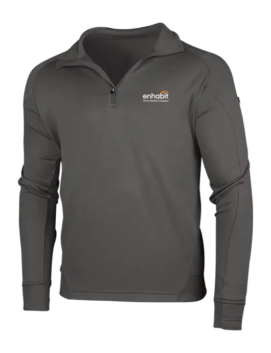 Graphite Heather Tech Fleece 1/4 Zip Pullover w/Enhabit Logo