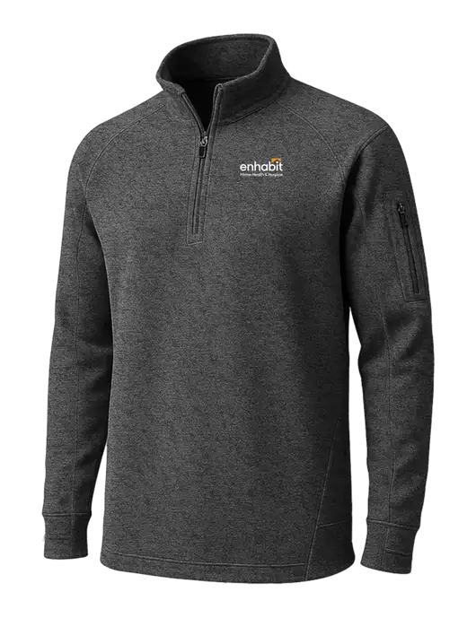 Graphite Heather Tech Fleece 1/4 Zip Pullover w/Enhabit Logo