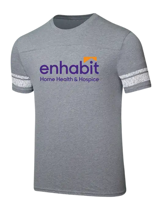Game Heathered Nickel/White 4.5 oz T-Shirt w/Enhabit Logo
