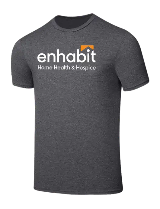 Seriously Soft Heathered Charcoal T-Shirt w/Enhabit Logo