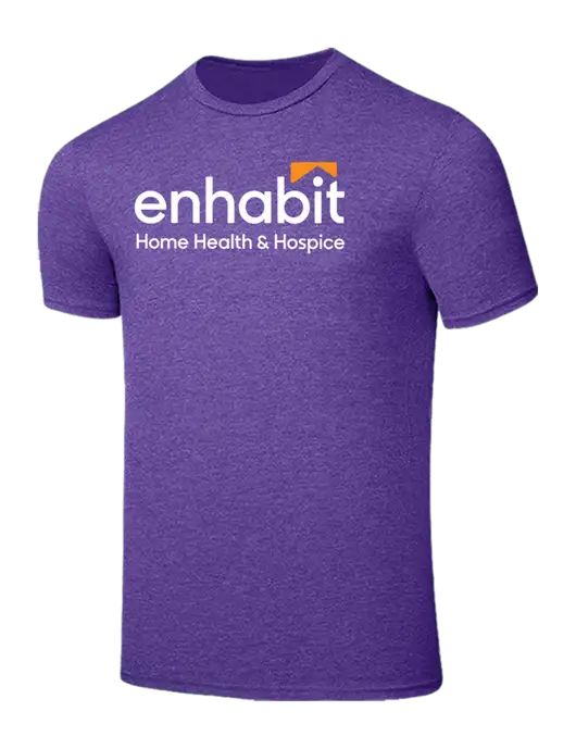 Seriously Soft Heathered Purple T-Shirt w/Enhabit Logo