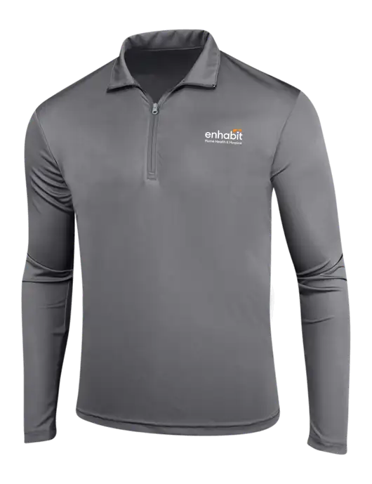Medium Grey PosiCharge Competitor 1/4 Zip Pullover w/Enhabit Logo