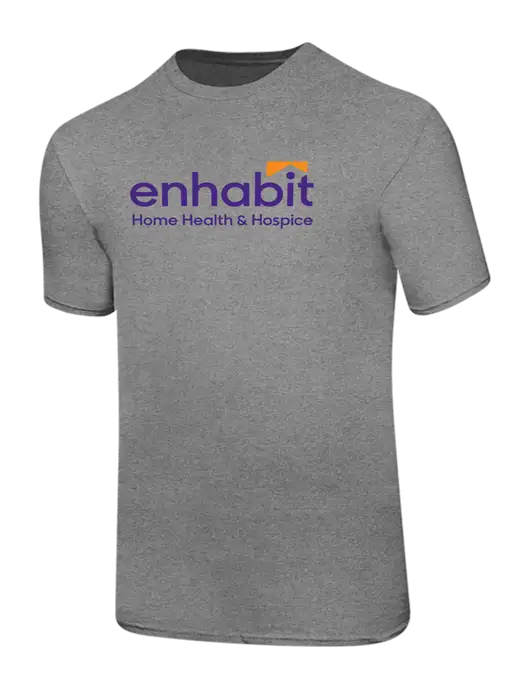 Ring Spun Light Heather Grey 4.5 oz T-Shirt w/Enhabit Logo