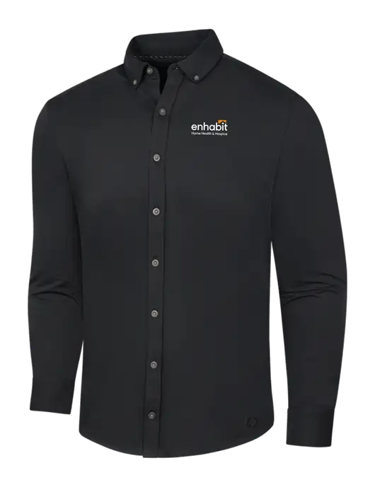 OGIO Blacktop Modern Code Stretch Button-Up Shirt w/Enhabit Logo