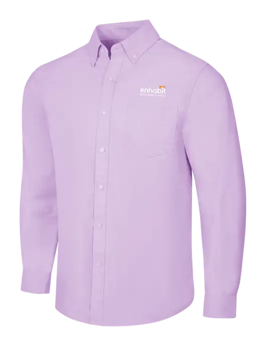 Soft Purple SuperPro Oxford Shirt w/Enhabit Logo
