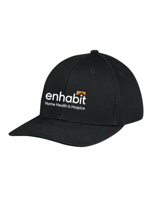 Premium Modern Structured Twill Black Snapback Cap w/Enhabit Logo