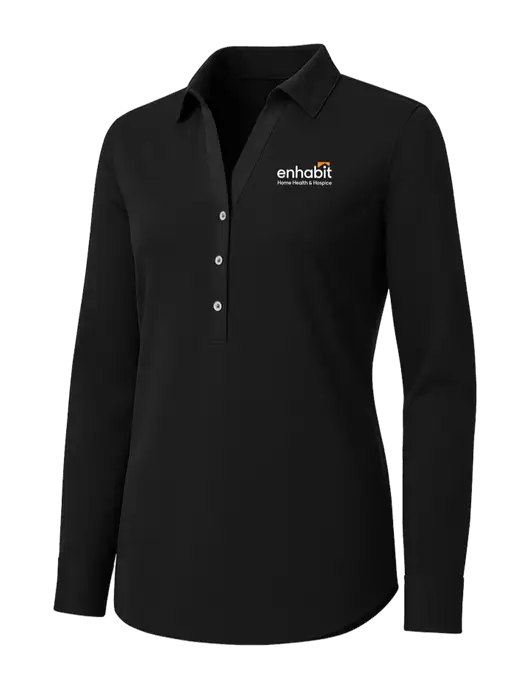 Womens Black City Stretch Shirt w/Enhabit Logo