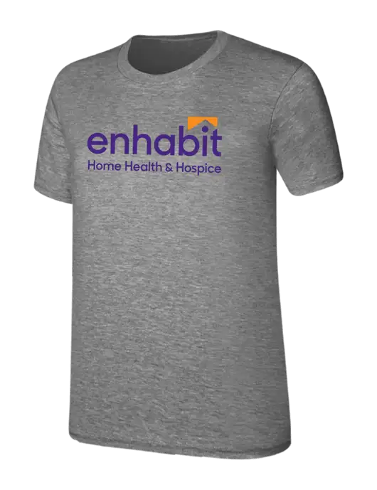 Womens Ring Spun Light Grey Heather 4.5 oz T-Shirt w/Enhabit Logo