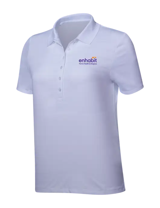 Callaway Womens Bright White Ventilated Polo w/Enhabit Logo