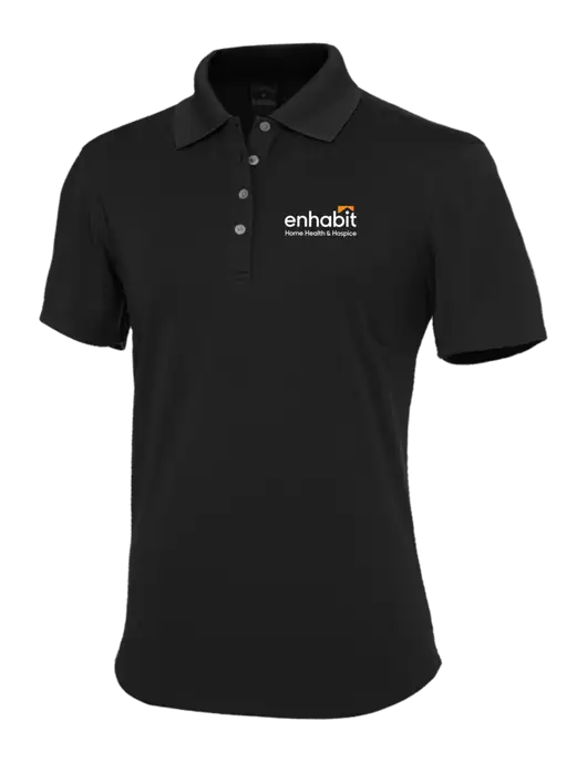 Callaway Womens Core Black Performance Polo w/Enhabit Logo