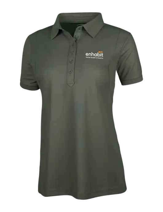 OGIO Womens Medium Grey Jewel Polo w/Enhabit Logo