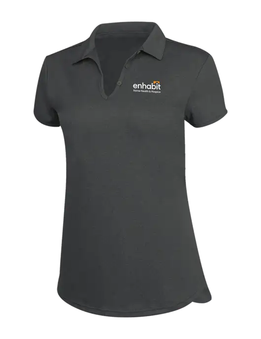 Womens Charcoal Trace Heather Polo w/Enhabit Logo
