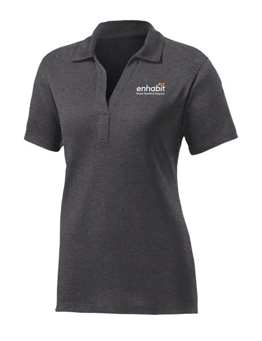 Womens Dark Grey Heather Contender Polo w/Enhabit Logo