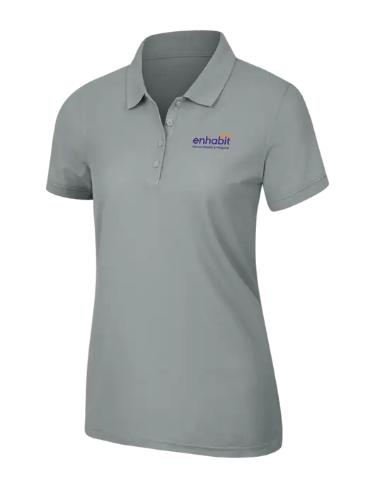 Light Grey Womens Core Classic Pique w/Enhabit Logo