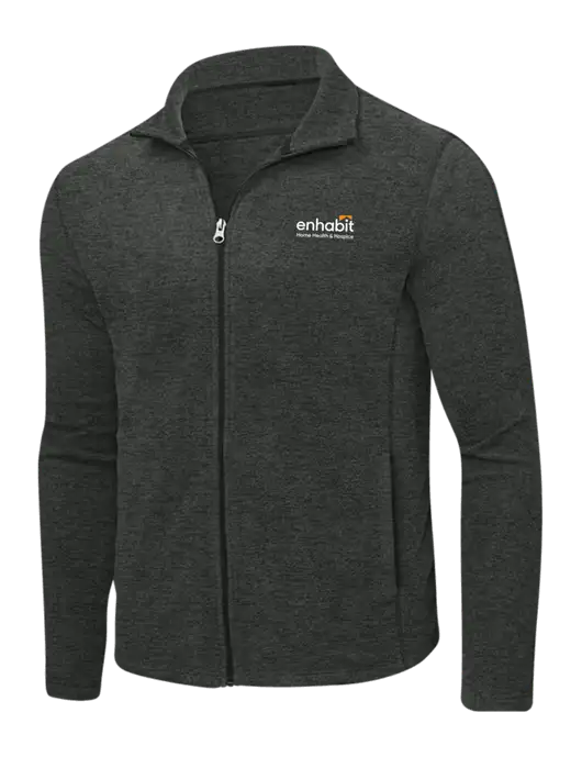 Charcoal Heather Microfleece Full-Zip Jacket w/Enhabit Logo