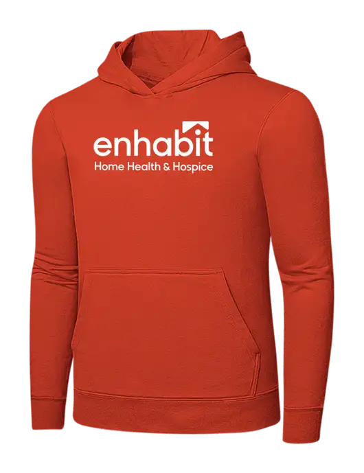 Orange 7.8 oz Ring Spun Hooded Sweatshirt w/Enhabit Logo