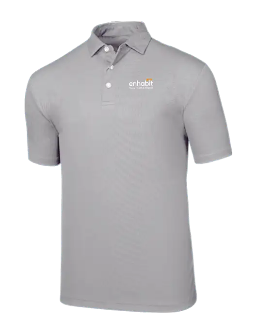 Callaway Birdseye Light Grey Polo w/Enhabit Logo