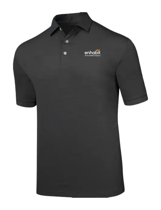 Callaway Black Fashion Tonal Polo w/Enhabit Logo