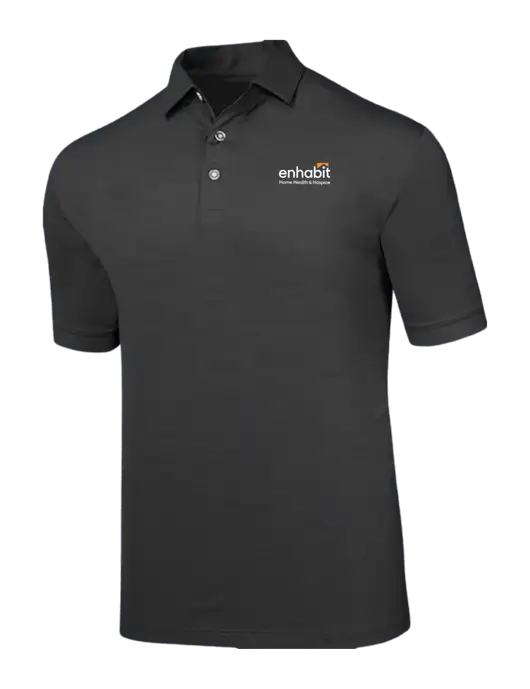 Callaway Black Fashion Tonal Polo w/Enhabit Logo