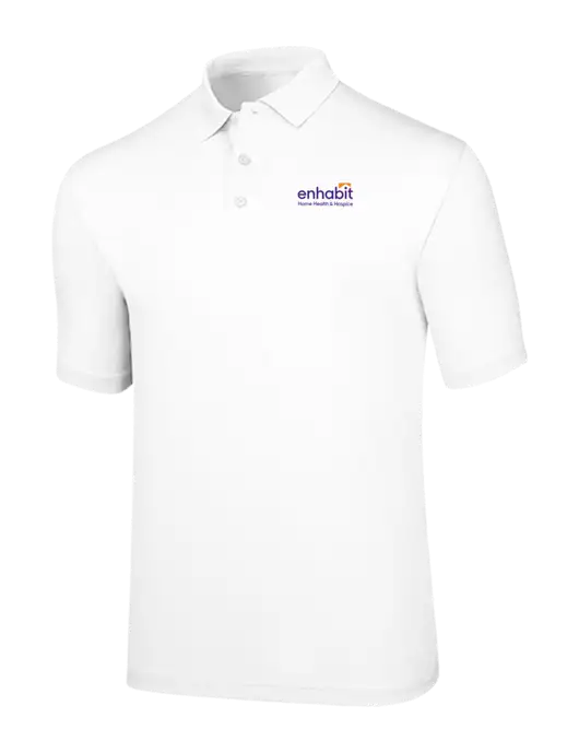Callaway Opti-Dri White Chev Polo w/Enhabit Logo