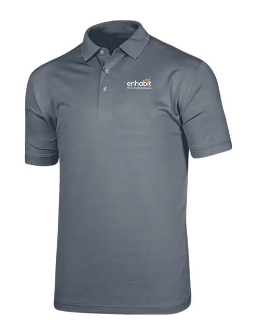 Callaway Vibrant Light Grey Ventilated Polo w/Enhabit Logo