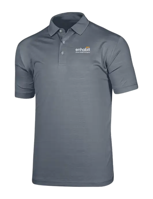 Callaway Vibrant Light Grey Ventilated Polo w/Enhabit Logo