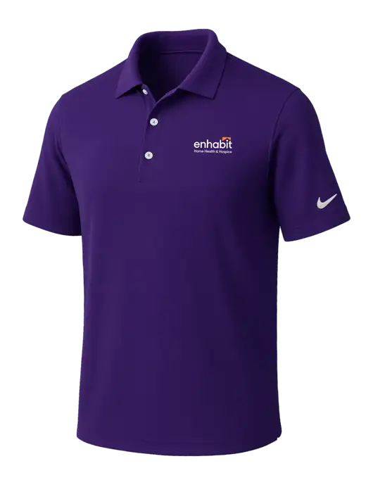 NIKE Purple Dri-Fit Micro Pique Polo w/Enhabit Logo