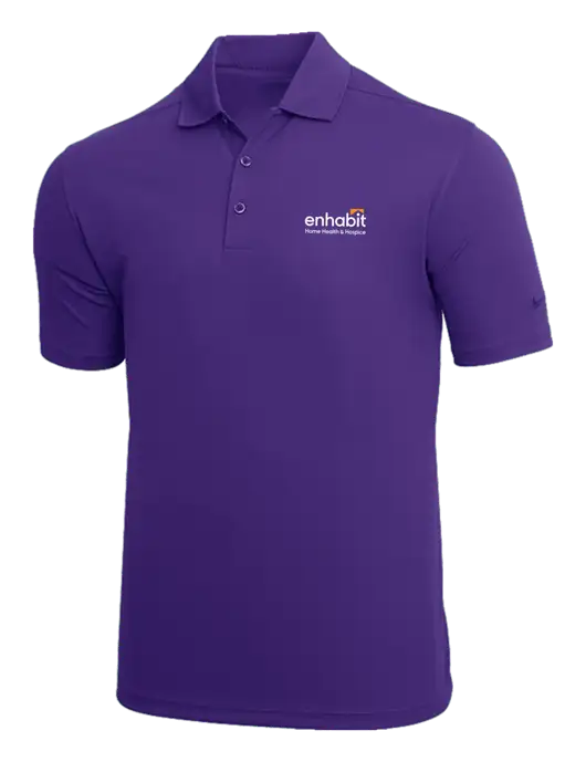 NIKE Purple Dri-Fit Micro Pique Polo w/Enhabit Logo