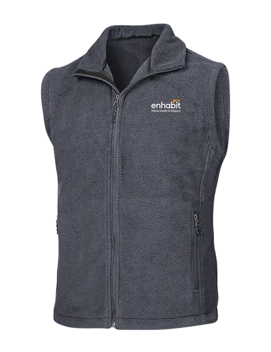 Dark Grey Fleece Vest w/Enhabit Logo