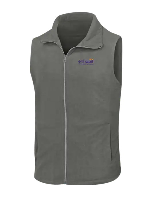 Medium Grey Microfleece Vest w/Enhabit Logo