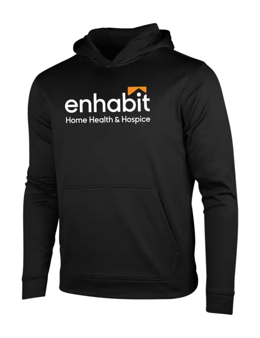Black Fleece Sport-Wick Hooded Pullover w/Enhabit Logo