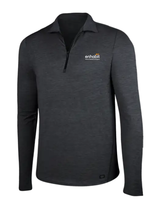 OGIO Blacktop Heather Endurance Force 1/4 Zip w/Enhabit Logo