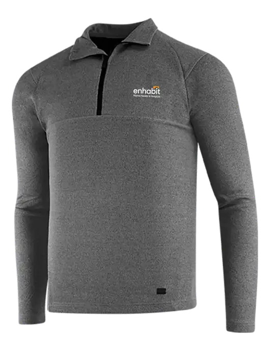 OGIO Dark Grey Heather Transition 1/4 Zip Pullover w/Enhabit Logo