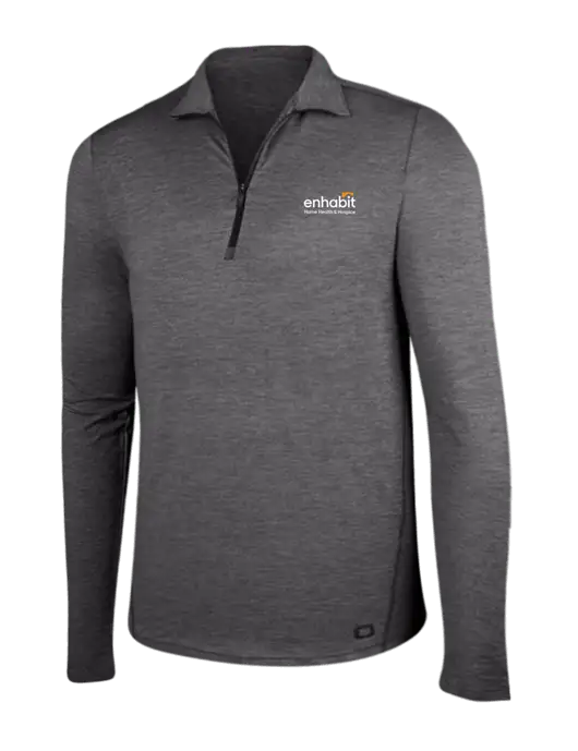 OGIO Gear Grey Heather Endurance Force 1/4 Zip w/Enhabit Logo