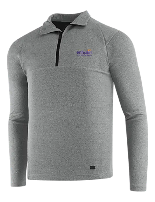 OGIO Petrol Grey Heather Transition 1/4 Zip Pullover w/Enhabit Logo