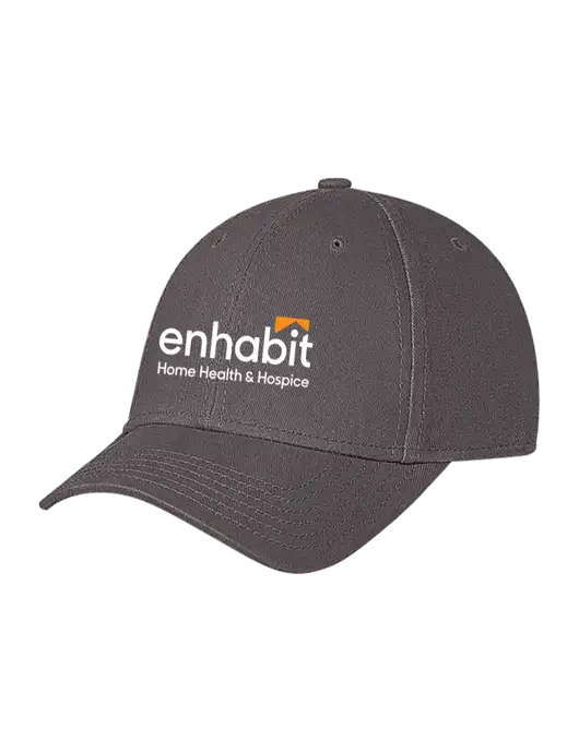 Medium Dark Grey Structured Soft Snap Closure Hook & Loop Cap w/Enhabit Logo